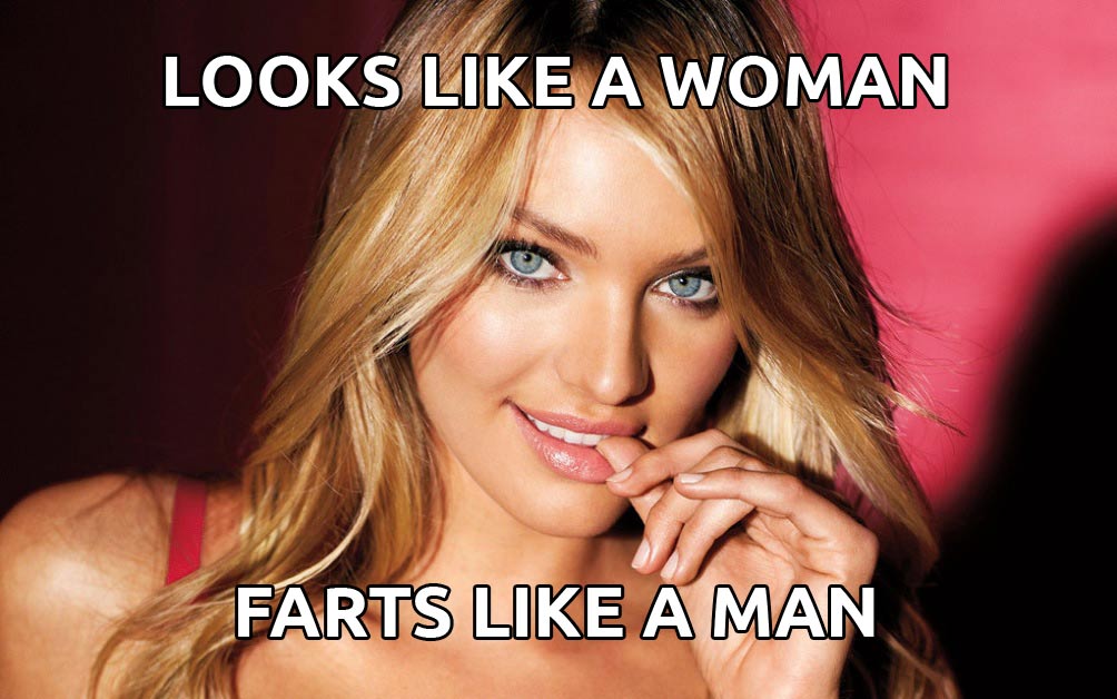 Looks like a woman farts like a man fart meme