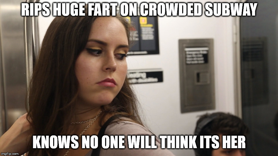Rips huge fart on crowded subway fart meme