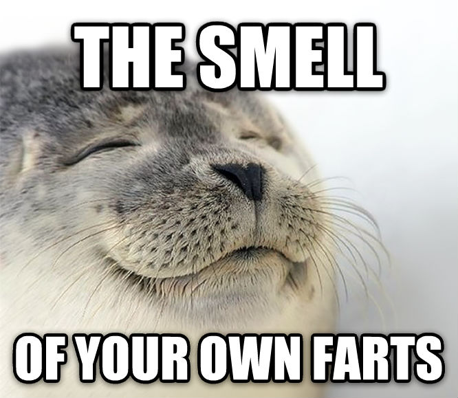 The smell of your own farts meme